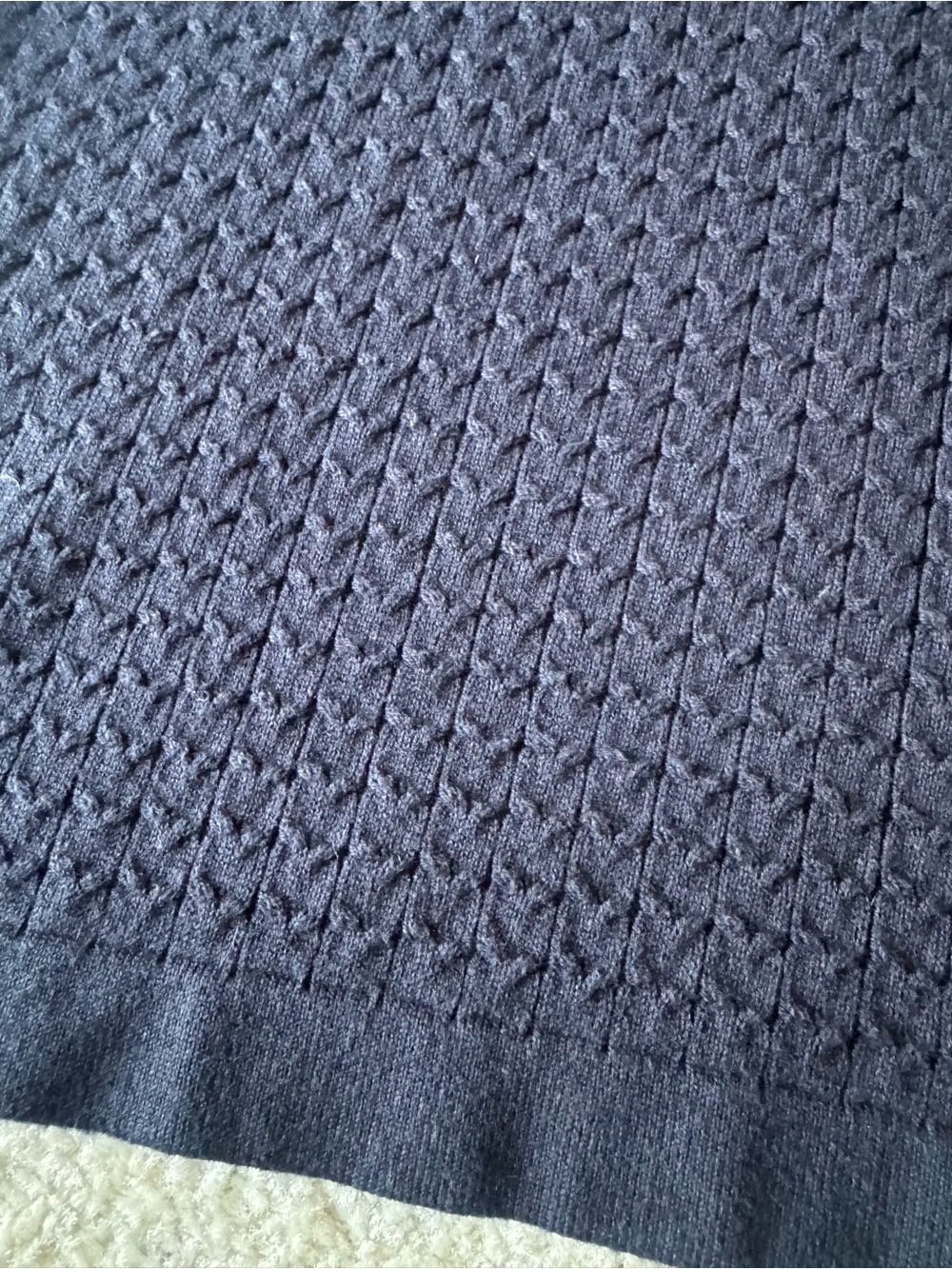 Tommy Bahama Navy Knit Midi Dress with Half-Zip Collar - Picture 9 of 14